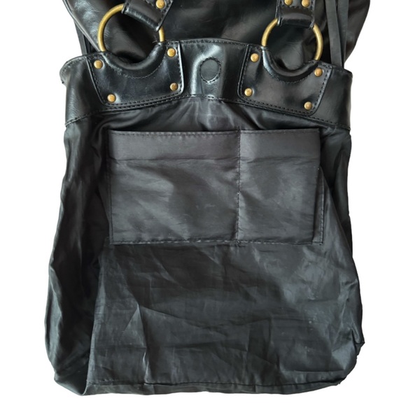 Kenneth Cole Reaction Black Nappa Leather Tote - Picture 12 of 16